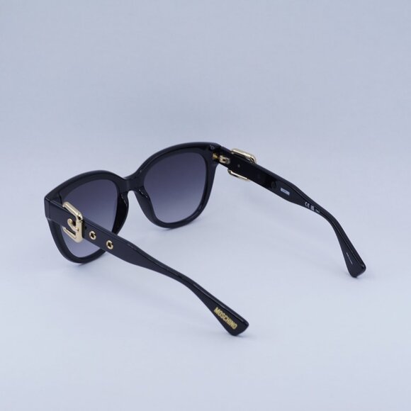 Moschino MOS143/S 0807 9O Square Sunglasses - Black/Grey - Picture 5 of 8